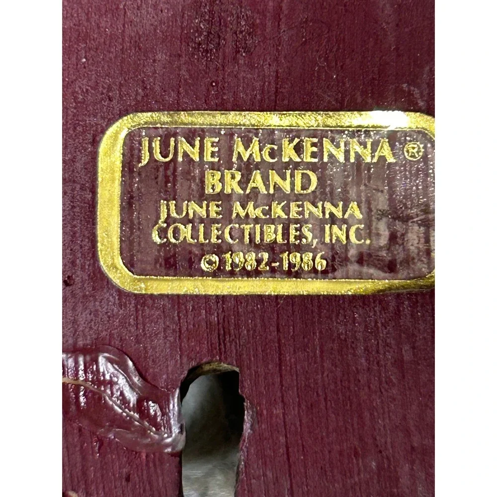 June‎ McKenna Collectibles Inc. Santa Claus Ornament with Tree and Gift Bag 1982